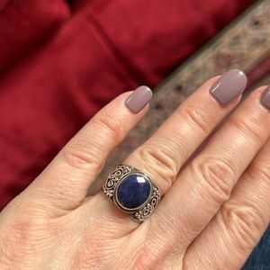 Sterling Silver Sapphire Ring
